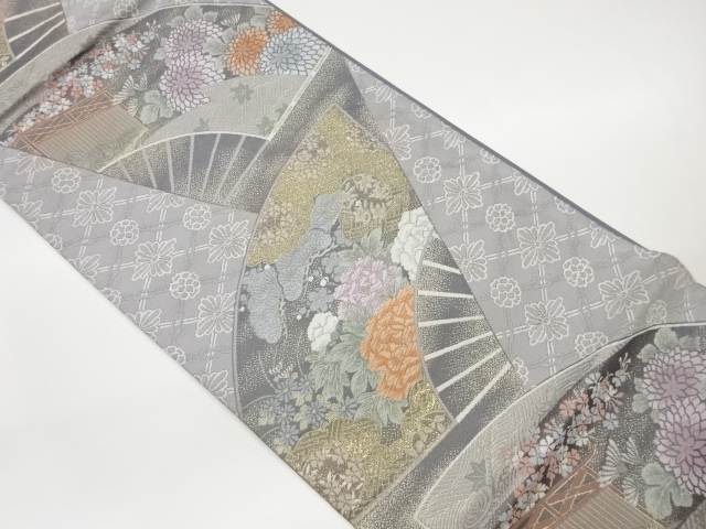 JAPANESE FUKURO OBI / WOVEN FLORAL PLANTS